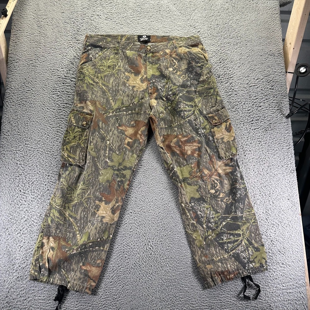 Mossy‎ Oak Obsession Pant Mens XL Green Cotton Cargo Camouflage Straight Hunting